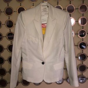 ISABEL MARANT CREME TAN ONE BUTTON BLAZER